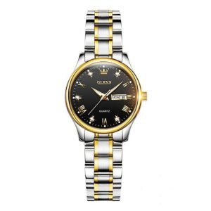 Olevs Silver Black Women Watch