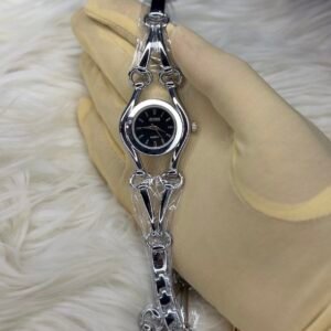 Silver Black ladies watch