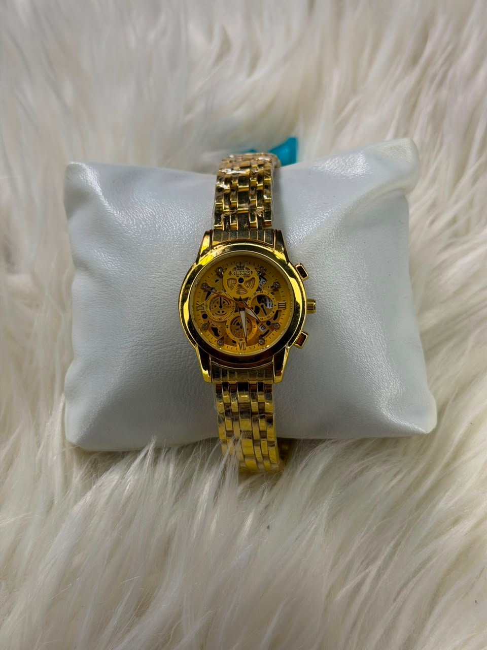 olevs 1245 full golden ladies watch